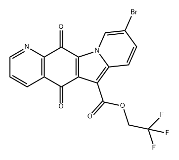 Indolizino[2,3-g]quinoline-6-carboxylic acid, 9-bromo-5,12-dihydro-5,12-dioxo-, 2,2,2-trifluoroethyl ester Structure