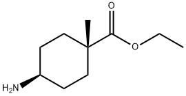 Cyclohexanecarboxylic acid, 4-amino-1-methyl-, ethyl ester, trans- 구조식 이미지