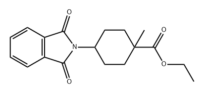 Cyclohexanecarboxylic acid, 4-(1,3-dihydro-1,3-dioxo-2H-isoindol-2-yl)-1-methyl-, ethyl ester Structure