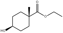 Cyclohexanecarboxylic acid, 4-hydroxy-1-methyl-, ethyl ester, trans- 구조식 이미지