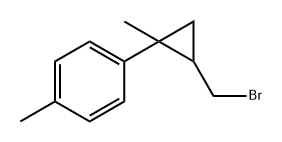 Benzene, 1-[2-(bromomethyl)-1-methylcyclopropyl]-4-methyl- Structure