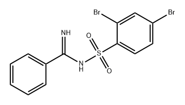 Benzenecarboximidamide, N-[(2,4-dibromophenyl)sulfonyl]- 구조식 이미지