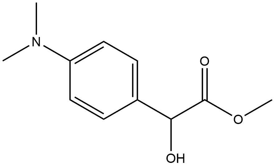 Benzeneacetic acid, 4-(dimethylamino)-α-hydroxy-, methyl ester Structure