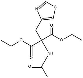 Propanedioic acid, 2-(acetylamino)-2-(4-thiazolylmethyl)-, 1,3-diethyl ester Structure