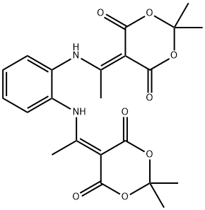 1,3-Dioxane-4,6-dione, 5,5'-[1,2-phenylenebis(iminoethylidyne)]bis[2,2-dimethyl- 구조식 이미지