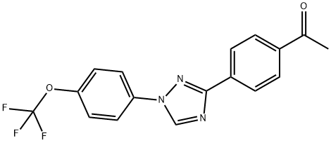 1-(4-{1-[4-(trifluoromethoxy)phenyl]-1H-1,2,4-triaz
ol-3-yl}phenyl)ethan-1-one Structure