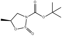 1,2,3-Oxathiazolidine-3-carboxylic acid, 5-methyl-, 1,1-dimethylethyl ester, 2-oxide, (5S)- Structure