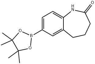 2H-1-Benzazepin-2-one, 1,3,4,5-tetrahydro-7-(4,4,5,5-tetramethyl-1,3,2-dioxaborolan-2-yl)- 구조식 이미지