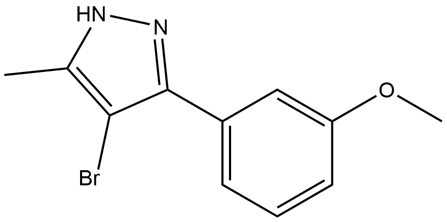 4-Bromo-3-(3-methoxyphenyl)-5-methyl-1H-pyrazole Structure