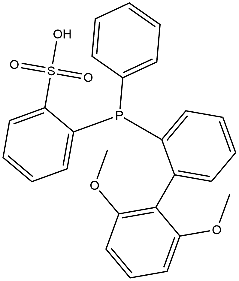 Benzenesulfonic acid, 2-[(2',6'-dimethoxy[1,1'-biphenyl]-2-yl)phenylphosphino]- Structure