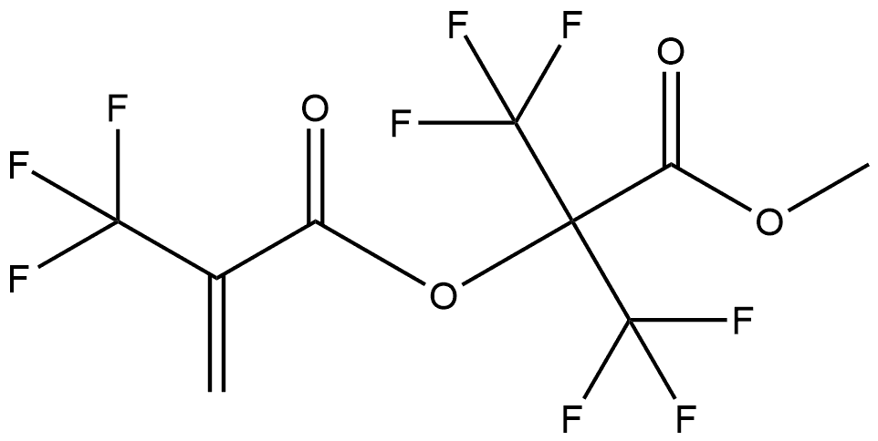 2,2,2-Trifluoro-1-(methoxycarbonyl)-1-(trifluoromethyl)ethyl 2-(trifluoromethyl)-2-propenoate (ACI) Structure