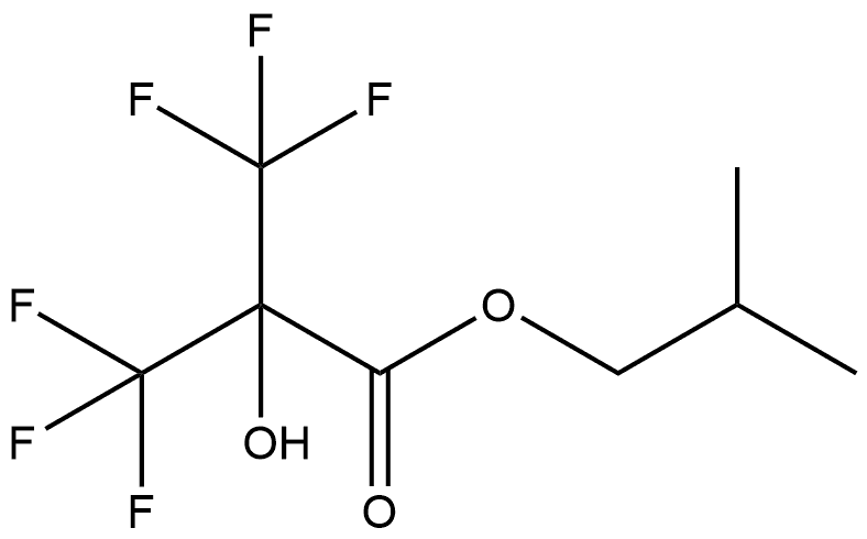 2-Methylpropyl 3,3,3-trifluoro-2-hydroxy-2-(trifluoromethyl)propanoate (ACI) Structure