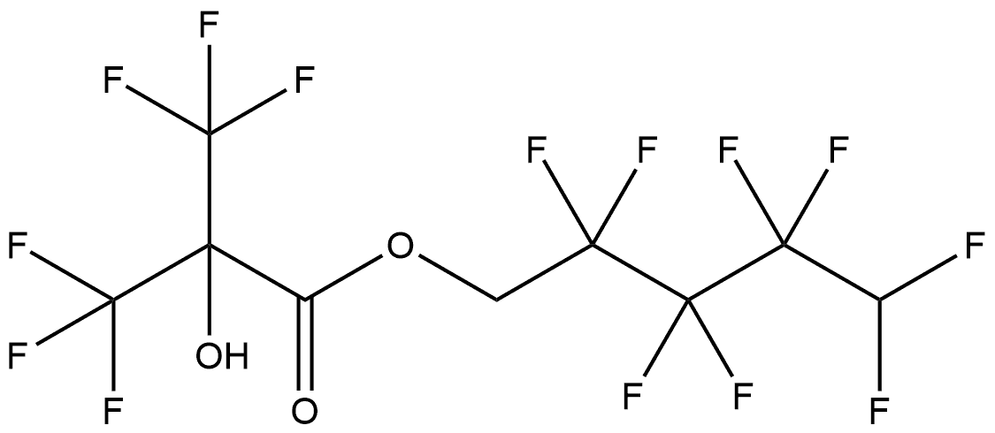 2,2,3,3,4,4,5,5-Octafluoropentyl 3,3,3-trifluoro-2-hydroxy-2-(trifluoromethyl)propanoate (ACI) Structure