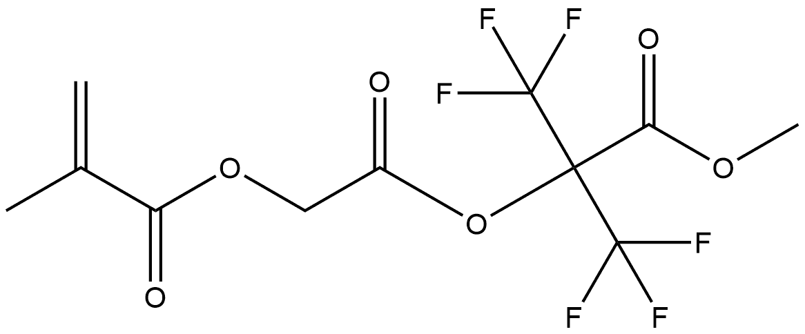 2-Oxo-2-[2,2,2-trifluoro-1-(methoxycarbonyl)-1-(trifluoromethyl)ethoxy]ethyl 2-methyl-2-propenoate (ACI) Structure