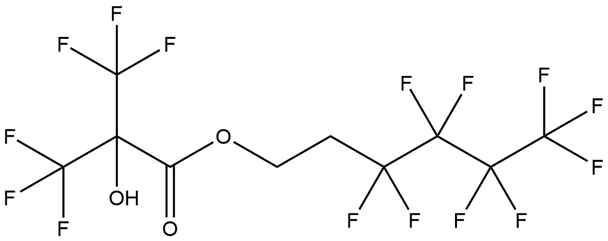 3,3,4,4,5,5,6,6,6-Nonafluorohexyl 3,3,3-trifluoro-2-hydroxy-2-(trifluoromethyl)propanoate (ACI) Structure