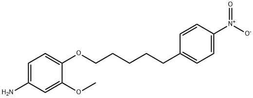 Benzenamine, 3-methoxy-4-[[5-(4-nitrophenyl)pentyl]oxy]- 구조식 이미지