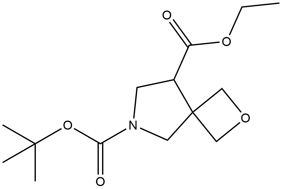 6-(1,1-Dimethylethyl) 8-ethyl 2-oxa-6-azaspiro[3.4]octane-6,8-dicarboxylate Structure