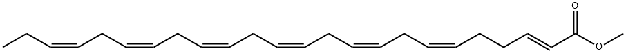 Methyl 2(E),6(Z),9(Z),12(Z),15(Z),18(Z),21(Z)-Tetracosaheptaenoate Structure