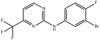 N-(3-Bromo-4-fluorophenyl)-4-(trifluoromethyl)pyrimidin-2-amine Structure