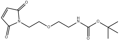 Carbamic acid, [2-[2-(2,5-dihydro-2,5-dioxo-1H-pyrrol-1-yl)ethoxy]ethyl]-, 1,1-dimethylethyl ester (9CI) Structure