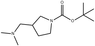 1-Pyrrolidinecarboxylic acid, 3-[(dimethylamino)methyl]-, 1,1-dimethylethyl ester Structure