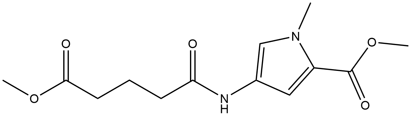 methyl 4-(5-methoxy-5-oxopentanamido)-1-methyl-1H-pyrrole-2-carboxylate Structure