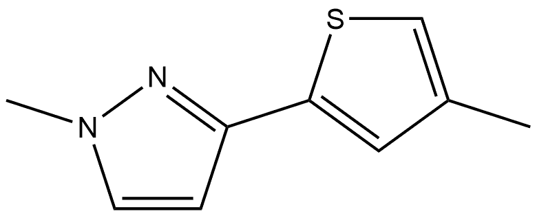 1-methyl-3-(4-methylthiophen-2-yl)-1H-pyrazole 구조식 이미지