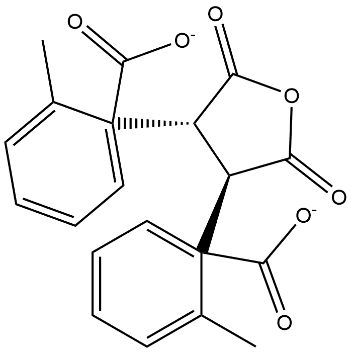 1,1′-[(3R,4R)-Tetrahydro-2,5-dioxo-3,4-furandiyl] bis(2-methylbenzoate) 구조식 이미지