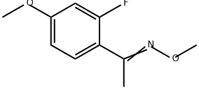 Ethanone, 1-(2-fluoro-4-methoxyphenyl)-, O-methyloxime Structure
