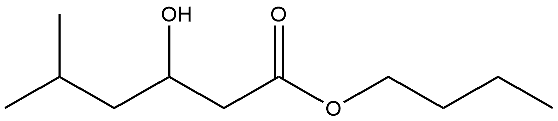 Hexanoic acid, 3-hydroxy-5-methyl-, butyl ester Structure