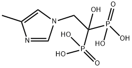 Phosphonic acid, P,P'-[1-hydroxy-2-(4-methyl-1H-imidazol-1-yl)ethylidene]bis- 구조식 이미지