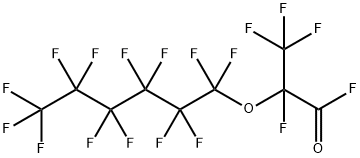 Propanoyl fluoride, 2,3,3,3-tetrafluoro-2-[(1,1,2,2,3,3,4,4,5,5,6,6,6-tridecafluorohexyl)oxy]- Structure