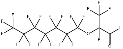 Propanoyl fluoride, 2,3,3,3-tetrafluoro-2-[(1,1,2,2,3,3,4,4,5,5,6,6,7,7,7-pentadecafluoroheptyl)oxy]- Structure