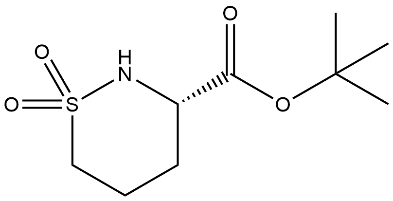 tert-butyl (S)-1,2-thiazinane-3-carboxylate 1,1-dioxide Structure