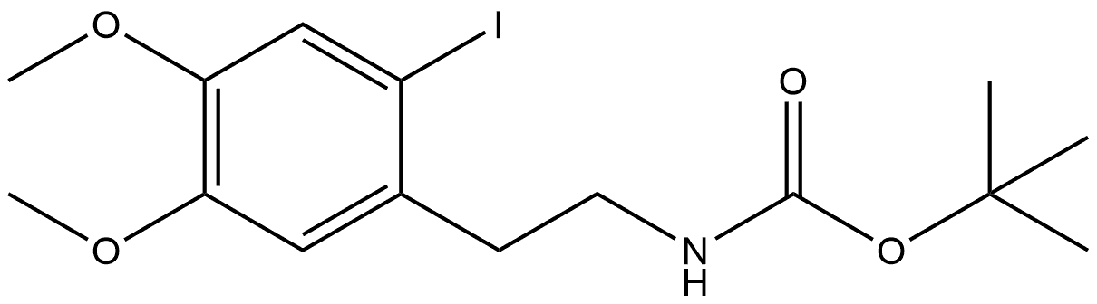 tert-butyl (2-iodo-4,5-dimethoxyphenethyl)carbamate Structure