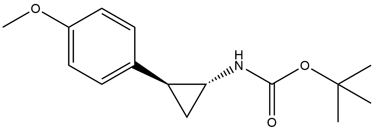 tert-butyl N-[(1R,2S)-2-(4-methoxyphenyl)cyclopropyl]carbamate Structure