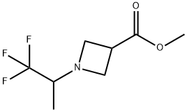 3-Azetidinecarboxylic acid, 1-(2,2,2-trifluoro-1-methylethyl)-, methyl ester Structure