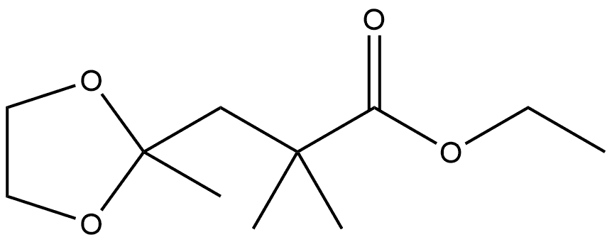 1,3-Dioxolane-2-propanoic acid, α,α,2-trimethyl-, ethyl ester Structure