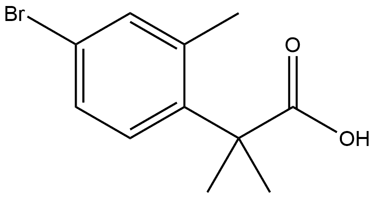 2-(4-bromo-2-methylphenyl)-2-methylpropanoic
acid Structure