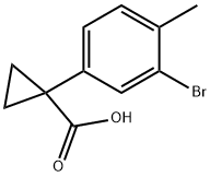 1-(3-bromo-4-methylphenyl)cyclopropane-1-carbo
xylic acid Structure