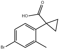 1-(4-bromo-2-methylphenyl)cyclopropane-1-carboxylic acid Structure