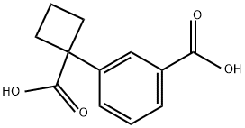 3-?(1-?carboxycyclobutyl)?- Benzoic acid Structure