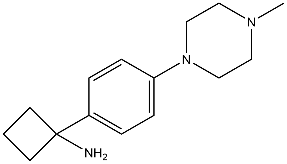 1-4-(4-Methyl-1-piperazinyl)phenylcyclobutanamine Structure