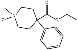 4-Piperidinecarboxylic acid, 1-methyl-4-phenyl-, ethyl ester, 1-oxide 구조식 이미지