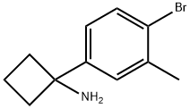 1-(4-bromo-3-methylphenyl)cyclobutan-1-amine Structure