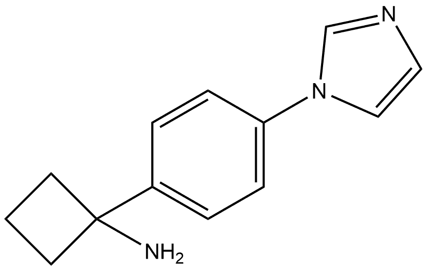 1-4-(1H-Imidazol-1-yl)phenylcyclobutanamine Structure