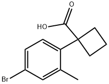 1-(4-bromo-2-methylphenyl)cyclobutane-1-carboxylic acid Structure