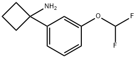 1-[3-(difluoromethoxy)phenyl]cyclobutan-1-amine hydrochloride Structure