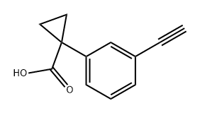 Cyclopropanecarboxylic acid, 1-(3-ethynylphenyl)- Structure