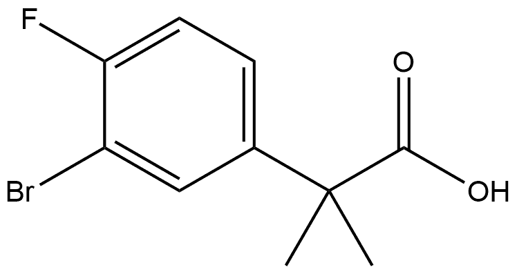 2-(3-bromo-4-fluorophenyl)-2-methylpropanoic
acid Structure